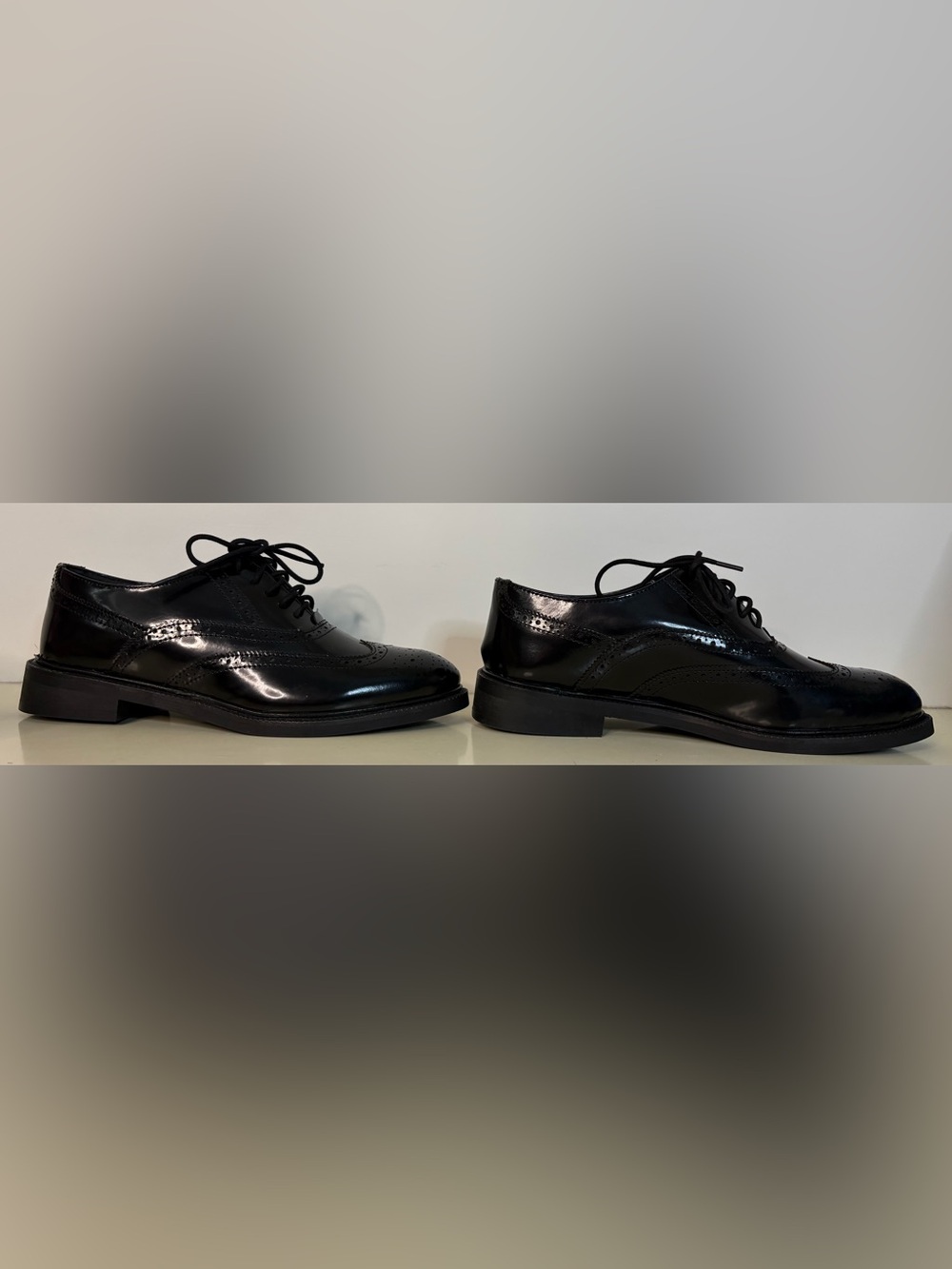 NWT Jeffrey Campbell Moyra Wingtip Black Leather Oxford Shoe 8 - Picture 2 of 11